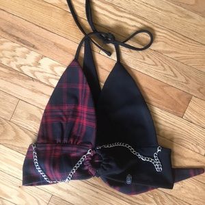 Forest Ink Bra Top with chains